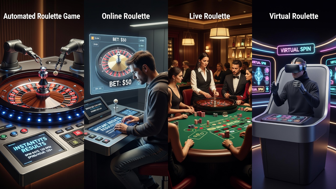 Automated Roulette Game vs. Online, Live, and Virtual Roulette Betting Games: Key Differences Explained